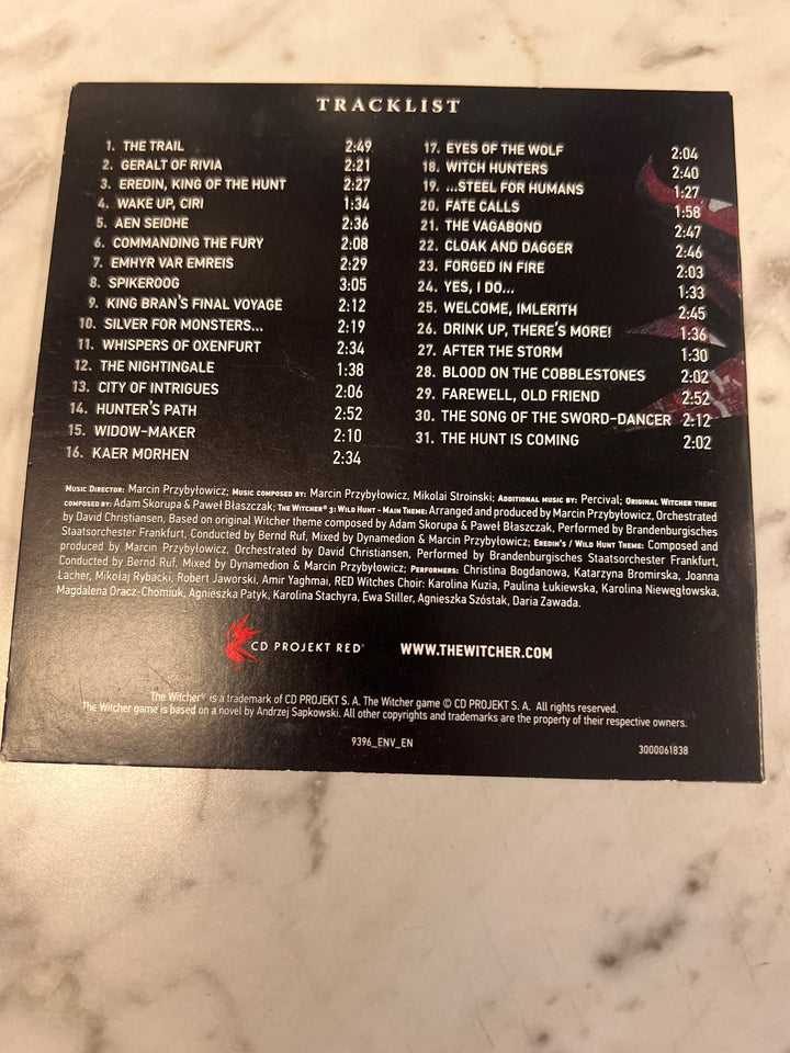 The Witcher III Wild Hunt Soundtrack CD O61125