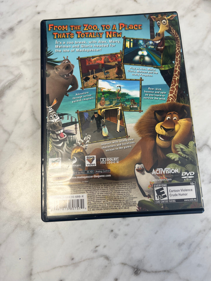 Madagascar for Playstation 2 PS2 in case Used. Tested and Working.     DO62924