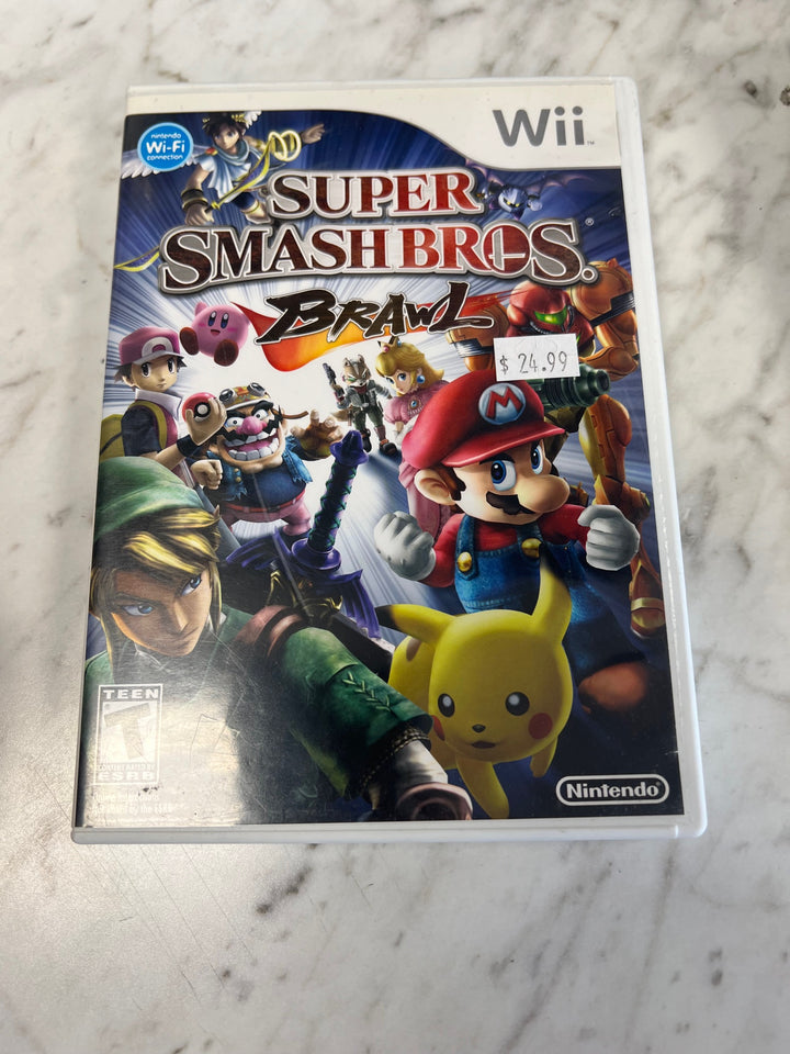 Super Smash Bros Brawl Nintendo Wii Case and Manual ONLY CO61125