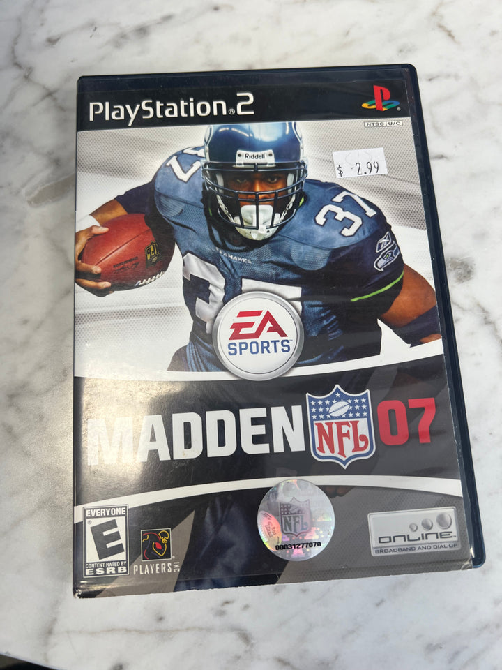 Madden NFL 07 for Playstation 2 PS2 in case. Tested and Working.     DO63024
