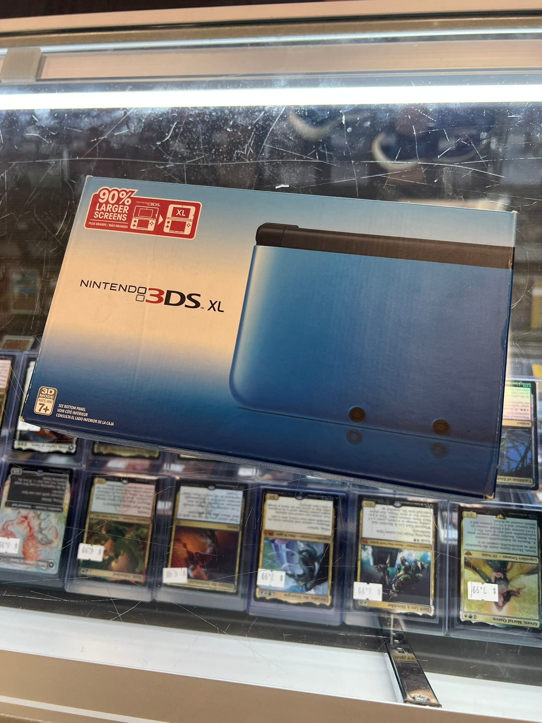 EMPTY BOX ONLY Nintendo 3DS XL Blue Damaged Rear  EB62626