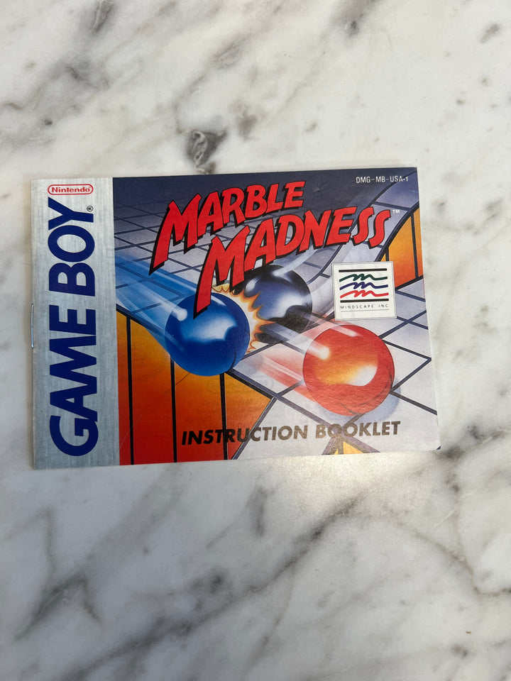 Marble Madness for Original Game Boy MANUAL ONLY      MO112024