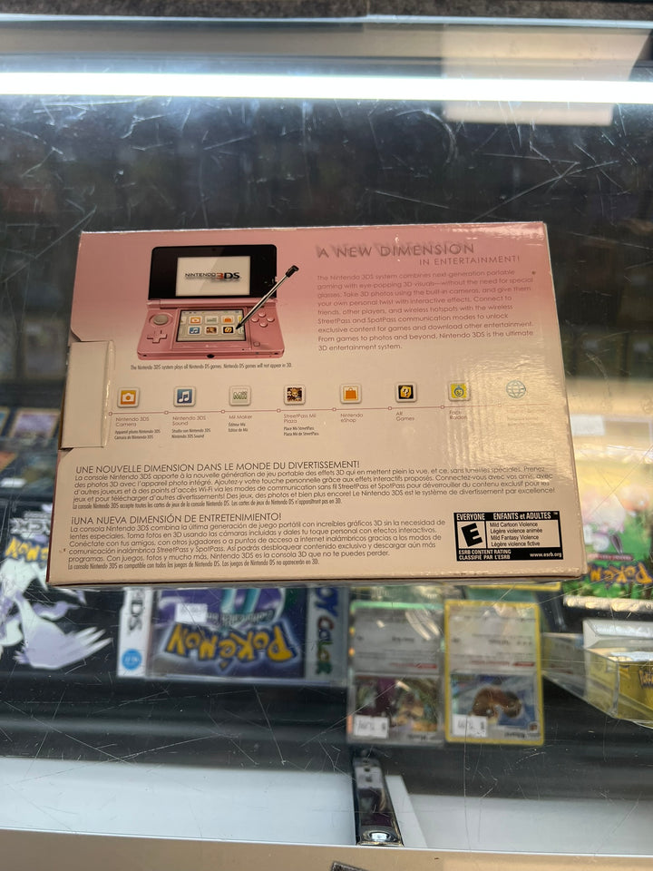 EMPTY BOX ONLY Nintendo 3DS Pearl Pink Damaged Side  EB62626