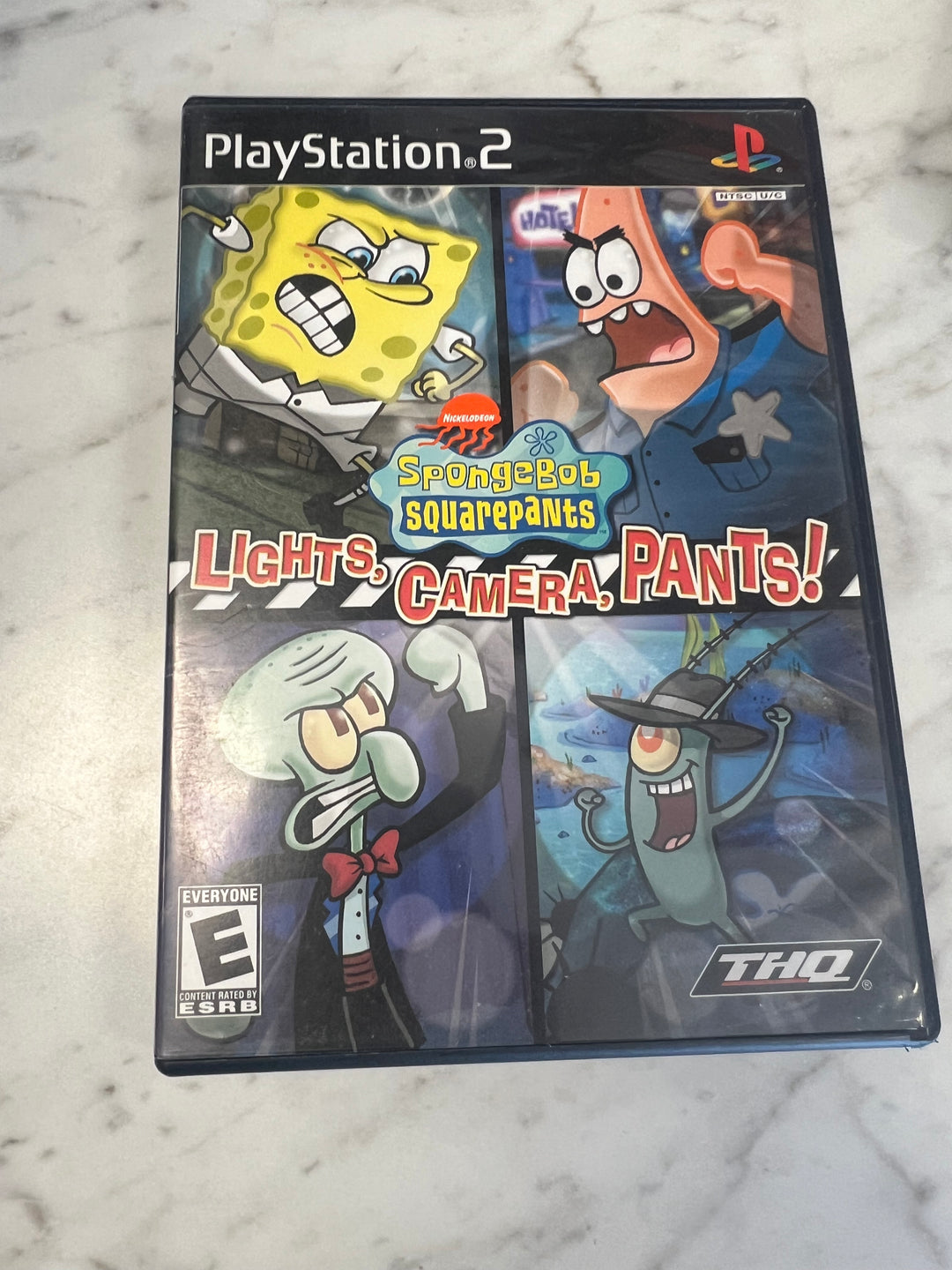 Spongebob Squarepants Lights, Camera, Pants for Playstation 2 PS2 in case Used. Tested and Working.     DO62924