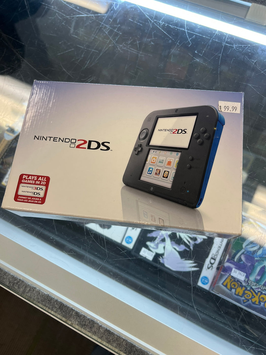 EMPTY BOX ONLY Nintendo 2DS Console Black/Blue    EB62626