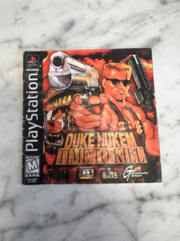 Duke Nukem Time to Kill for PS1 Playstation MANUAL ONLY      MO112024