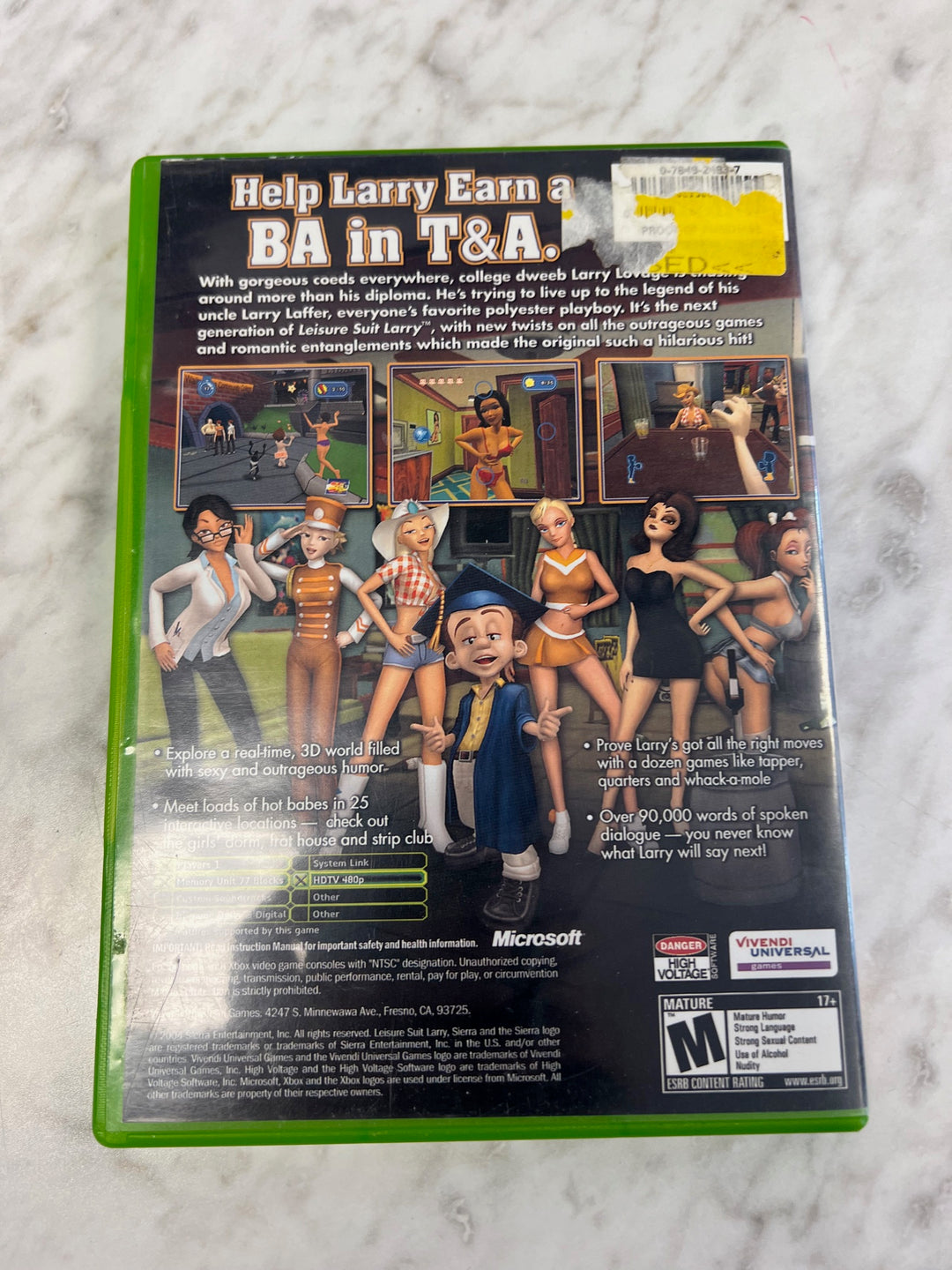 Leisure Suit Larry Magna Cum Laude Original Xbox Case and Manual ONLY Core Gaming Leisure Suit Larry Magna Cum Laude Original Xbox Case and Manual ONLY Core Gaming