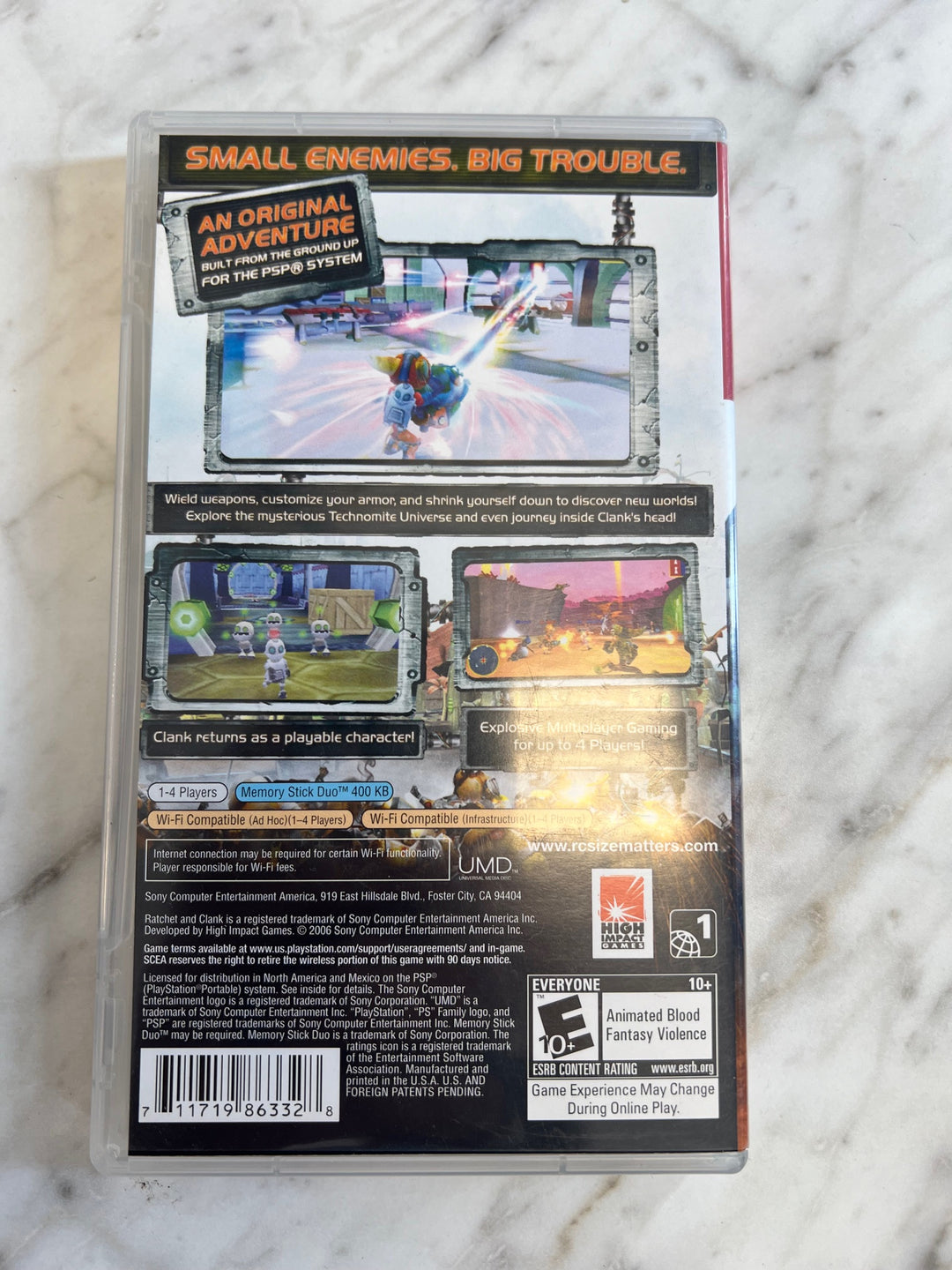 Ratchet and Clank Size Matters PSP Case and Manual Only No Disc DO82824