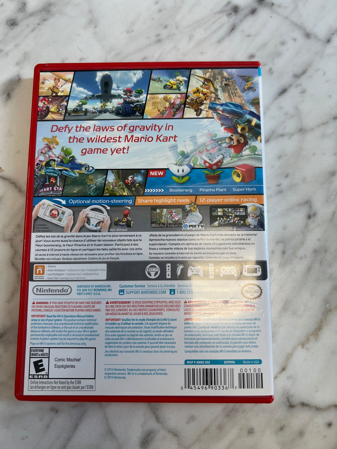 Mario Kart 8 for Nintendo Wii U Case and Manual Only No Disc DO82824