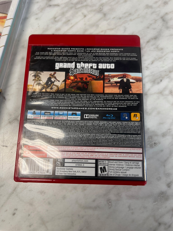 Grand Theft Auto San Andreas PS3 Playstation 3 Case ONLY CO61125