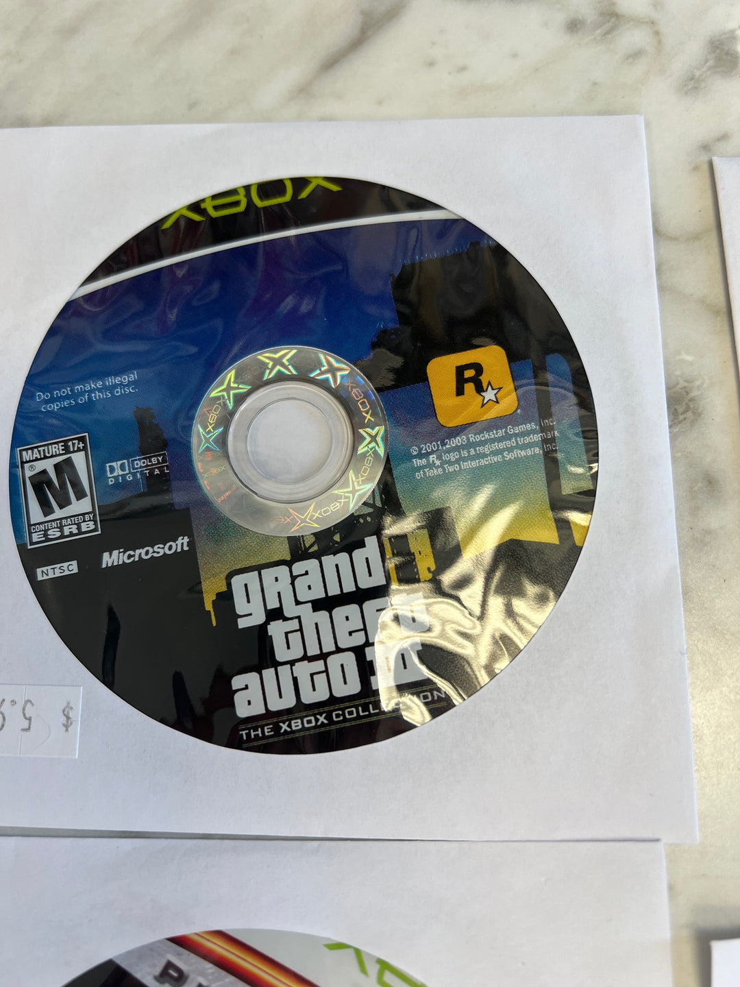 Grand Theft Auto III for Original Microsoft Xbox DISC ONLY    DO112024