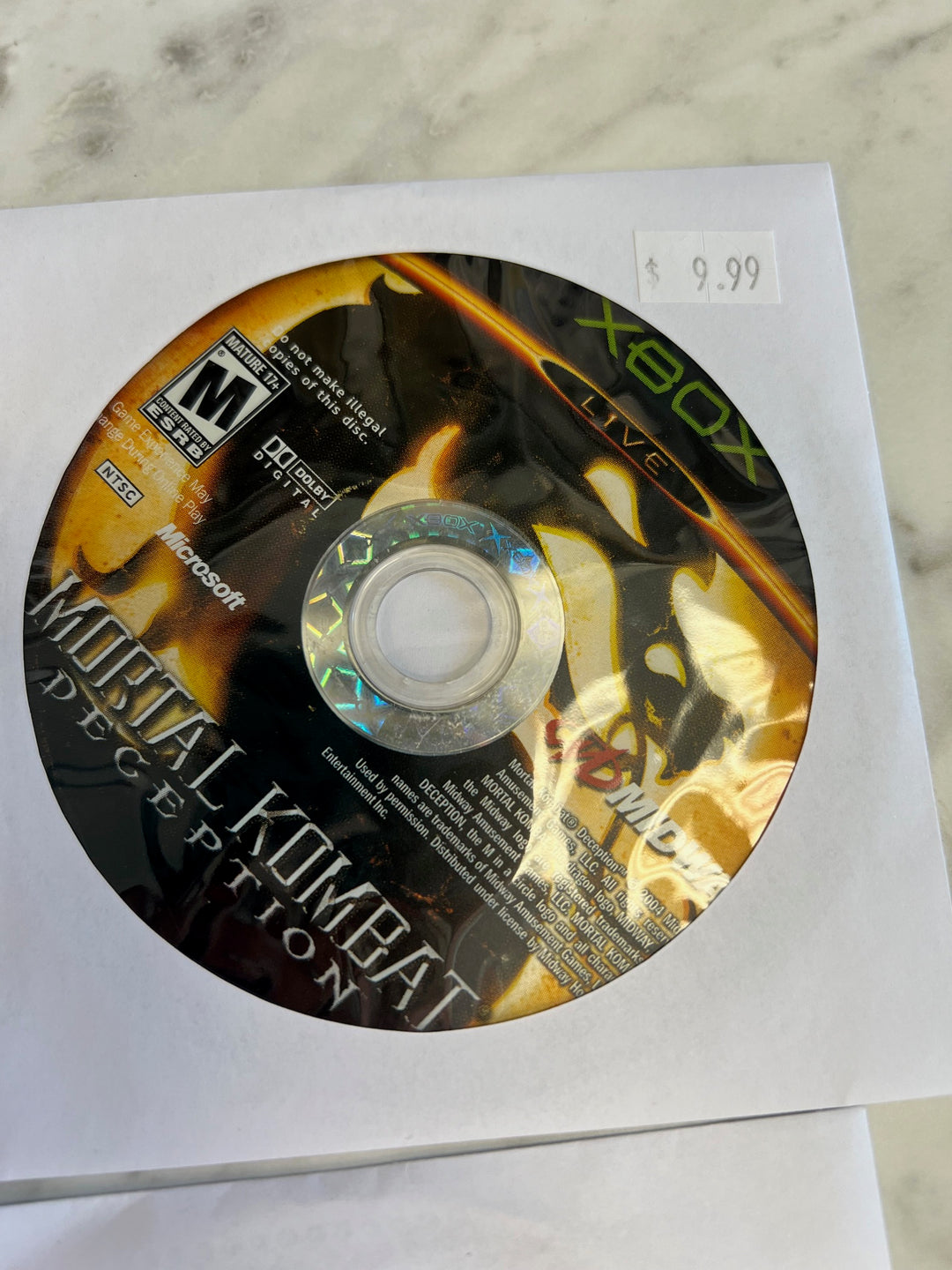 Mortal Kombat Deception for Original Microsoft Xbox DISC ONLY    DO112024