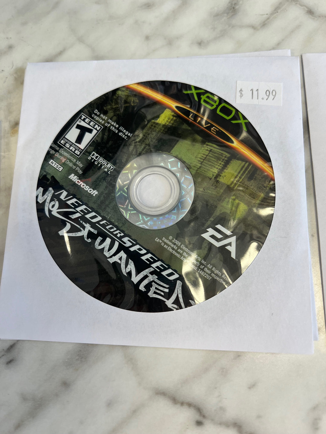 Need for Speed Most Wanted for Original Microsoft Xbox DISC ONLY    DO112024