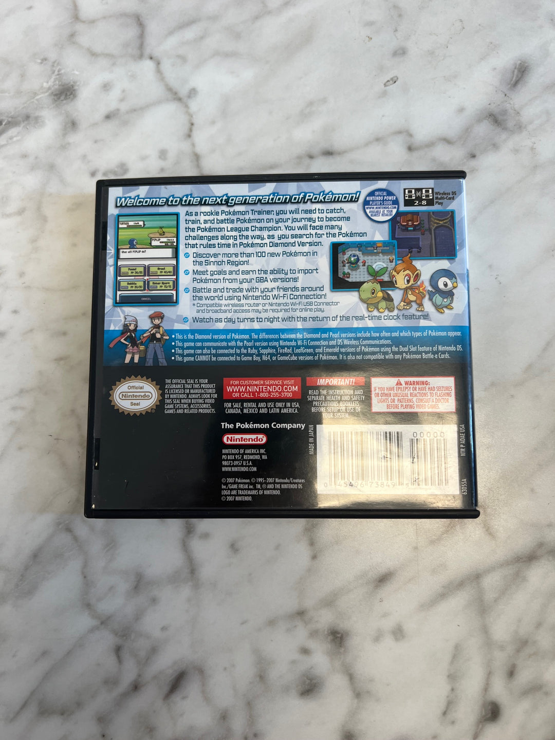 Pokemon Diamond Nintendo DS Case Only No Game or Manual DO82824