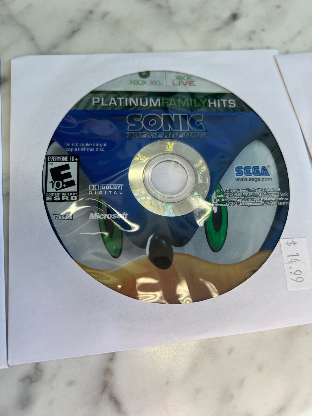 Sonic the Hedgehog (06) for Xbox 360 DISC ONLY    DO112024