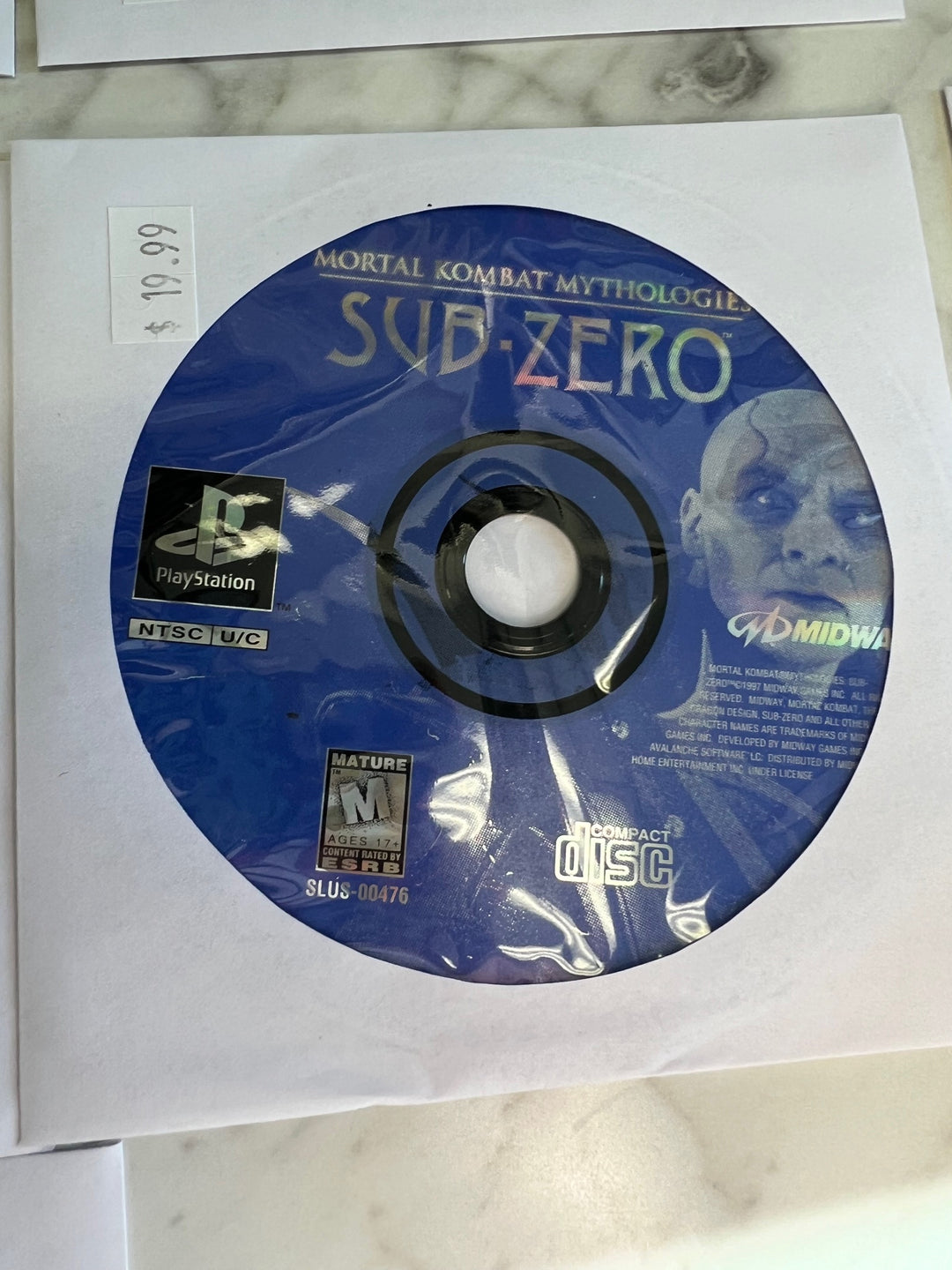 Mortal Kombat Mythologies Sub Zero for PS1 Playstation DISC ONLY    DO112024