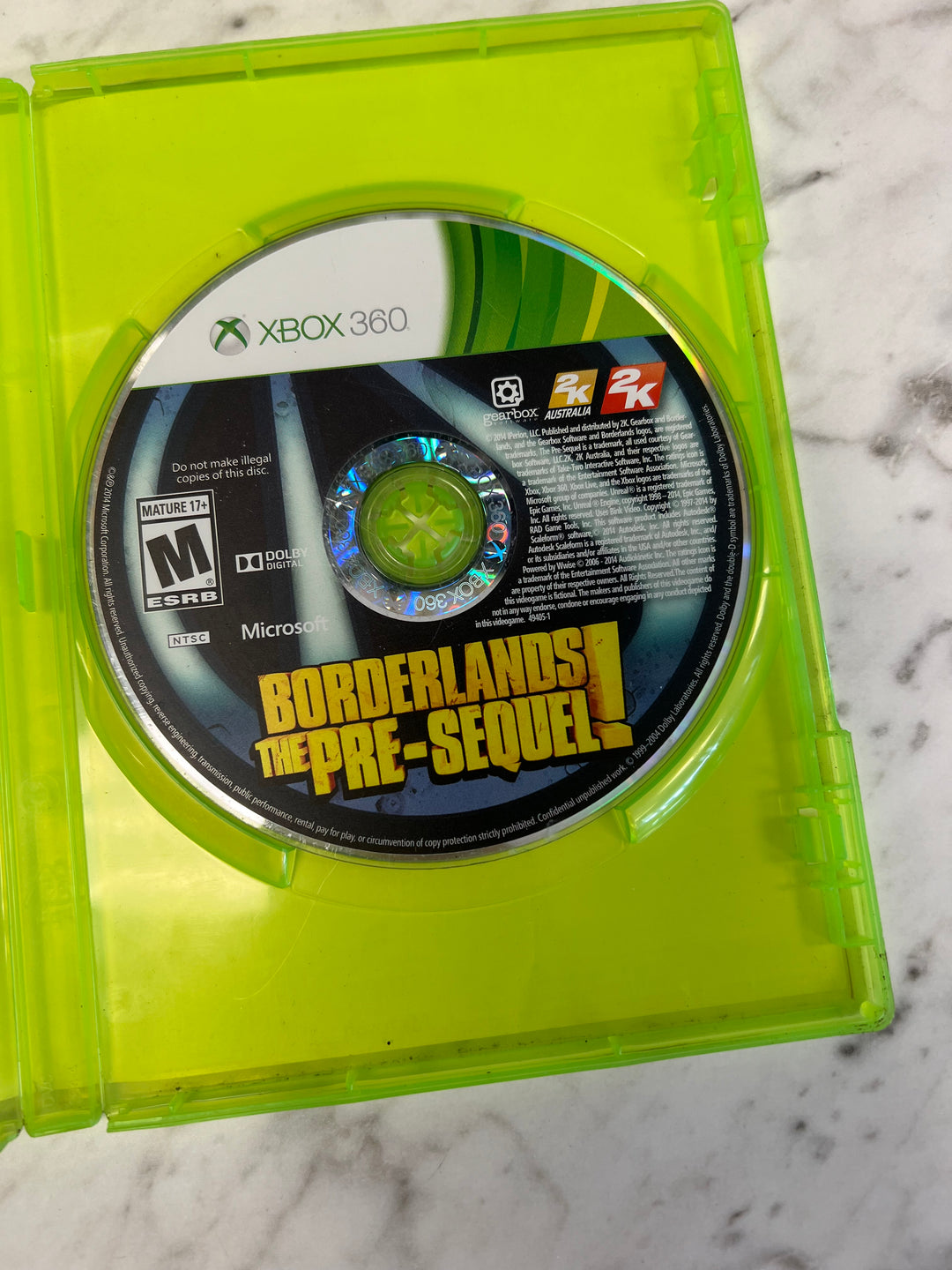 Borderlands the Pre-Sequel for Microsoft Xbox 360 in case. Tested and Working.     DO61124