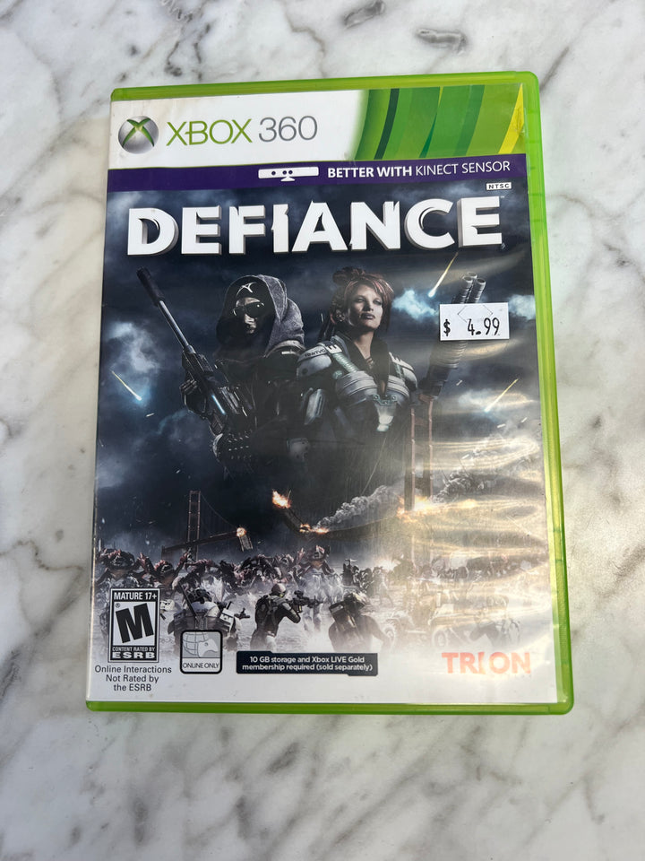Defiance for Microsoft Xbox 360 in case. Tested and Working.     DO61124
