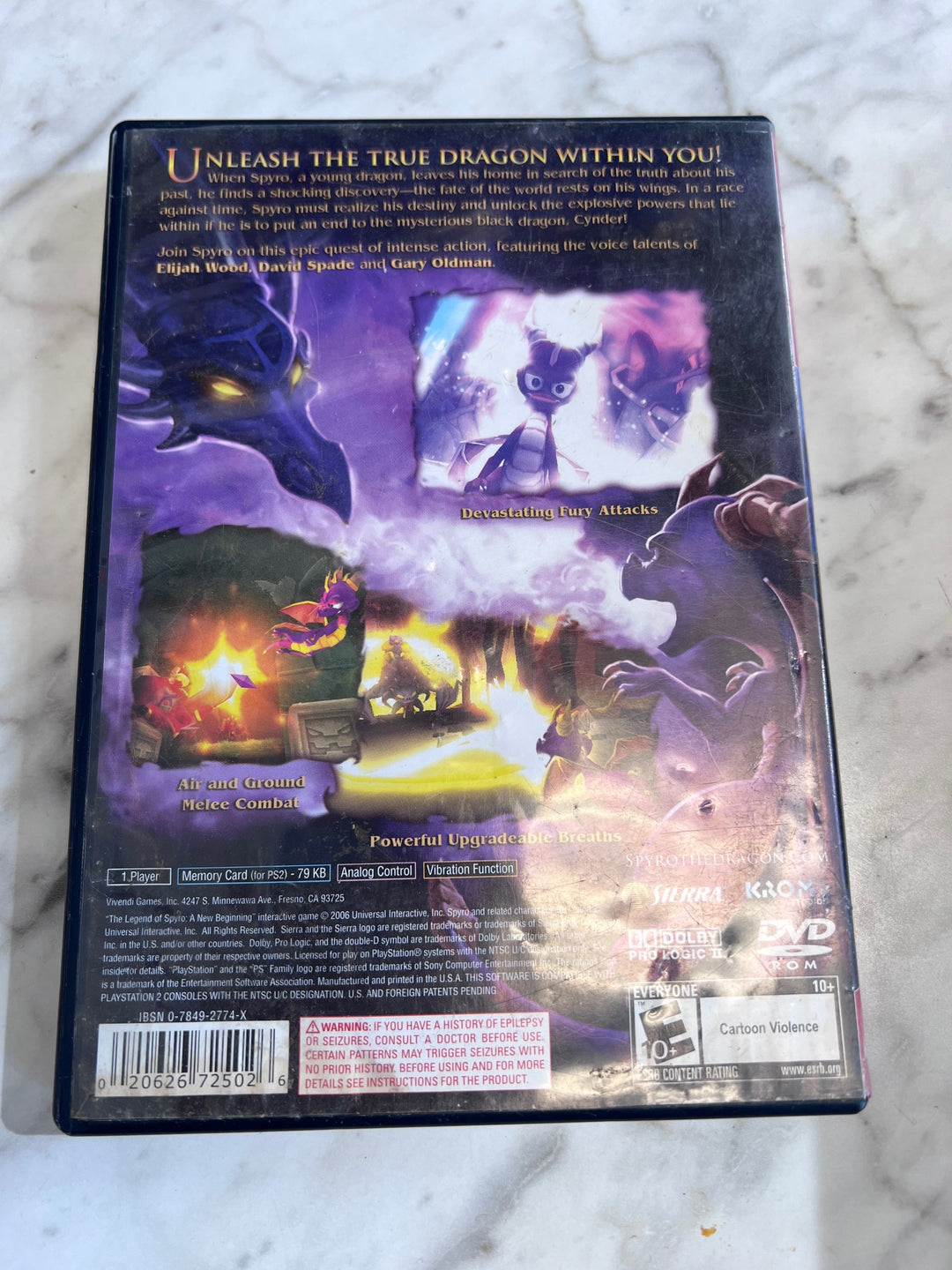 The Legend of Spyro A New Beginning PS2 CASE AND MANUAL ONLY CO91025