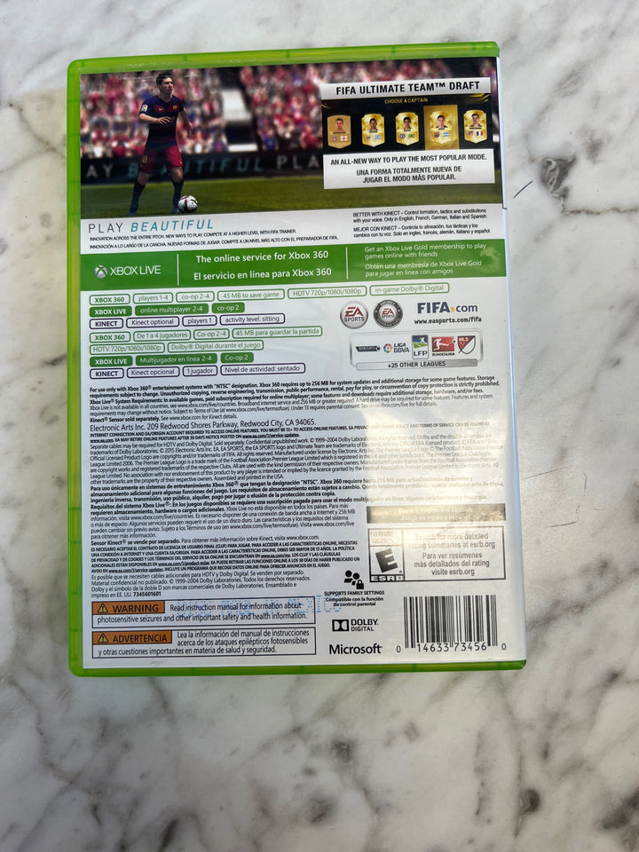 FIFA Soccer 16 for Microsoft Xbox 360 in case. Tested and Working.     DO61124