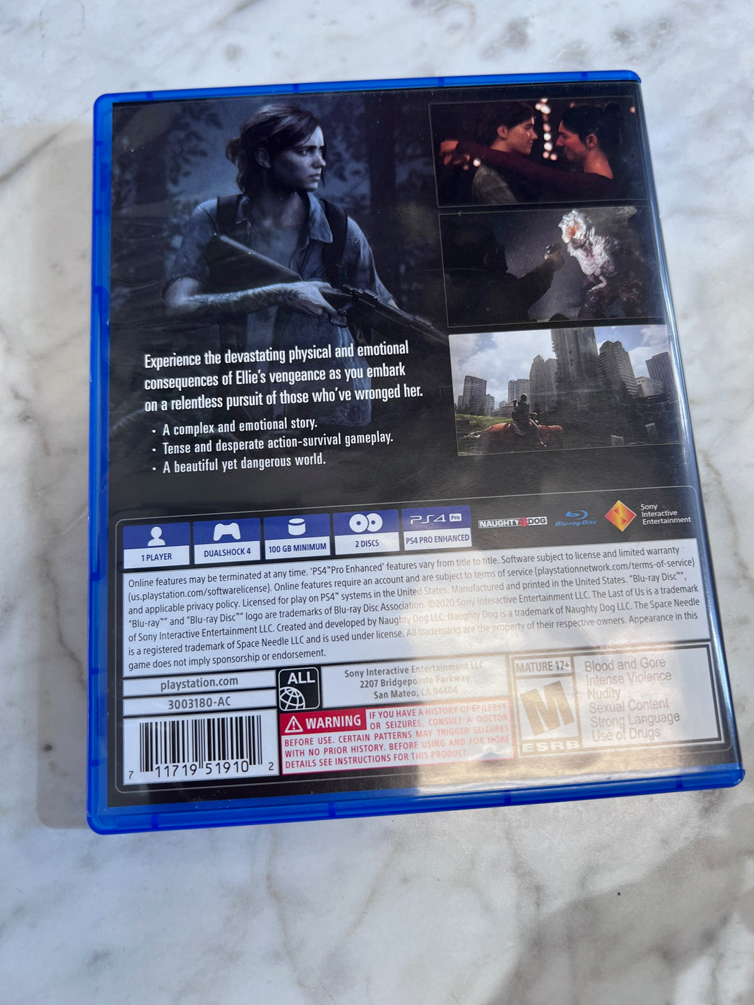 The Last of Us Part II PS4 CASE ONLY CO91025
