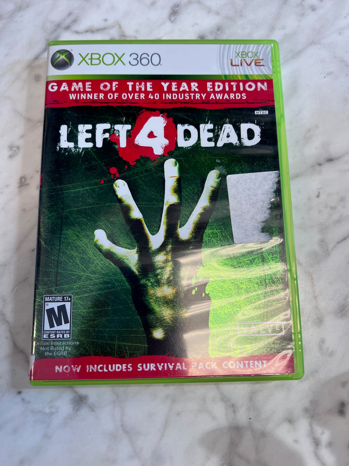 Left 4 Dead Game of the Year Edition Xbox 360 CASE & MANUAL ONLY CO91025