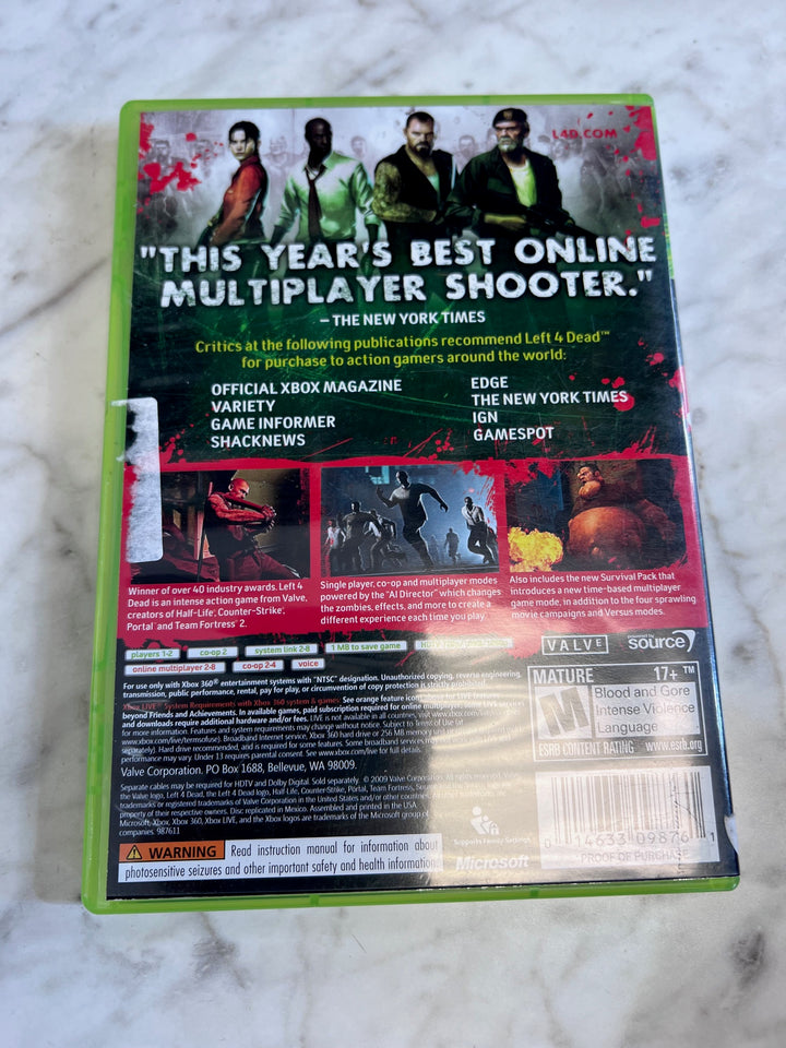 Left 4 Dead Game of the Year Edition Xbox 360 CASE & MANUAL ONLY CO91025