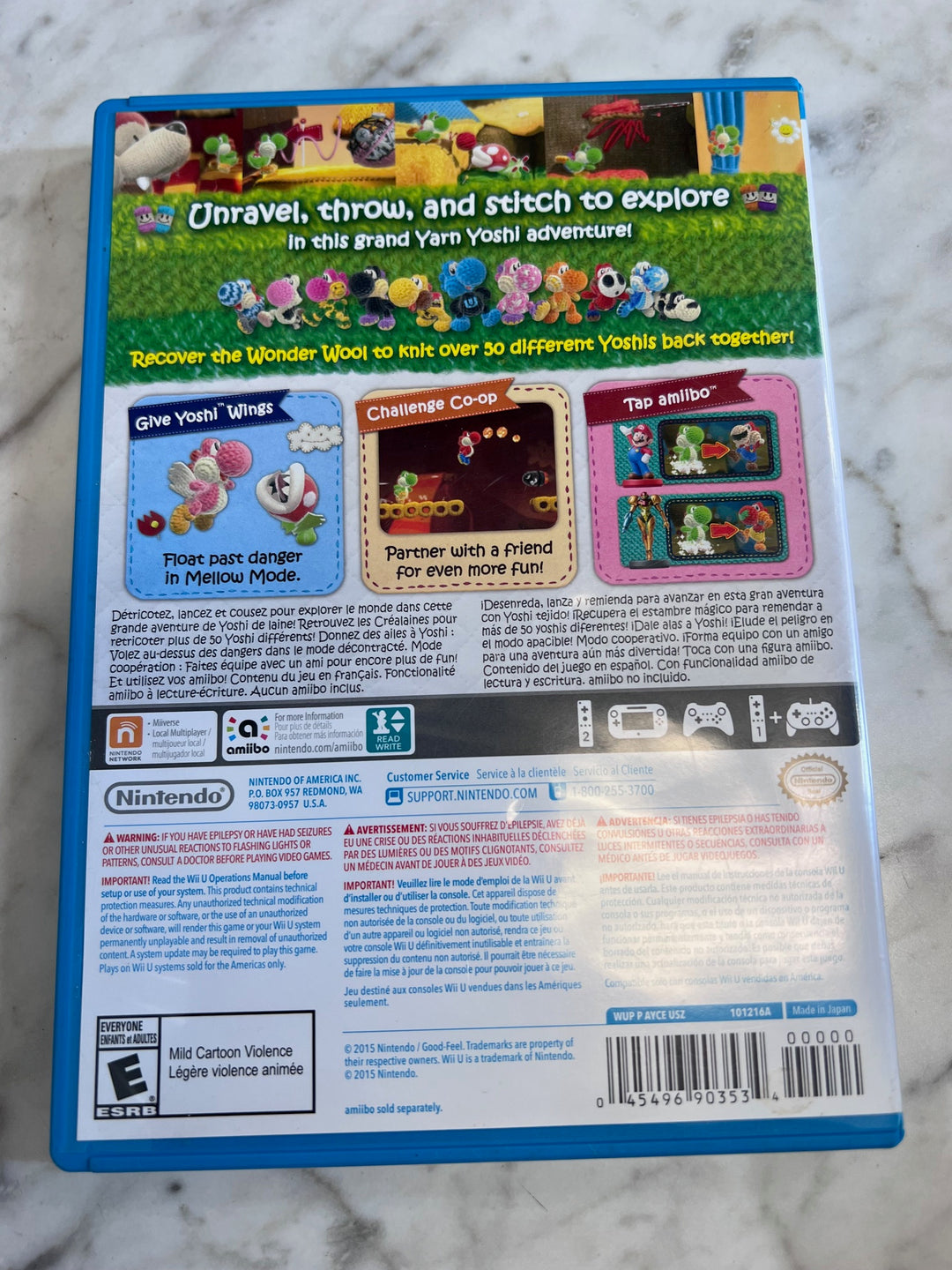 Yoshi's Woolly World Nintendo Wii U CASE ONLY CO91025