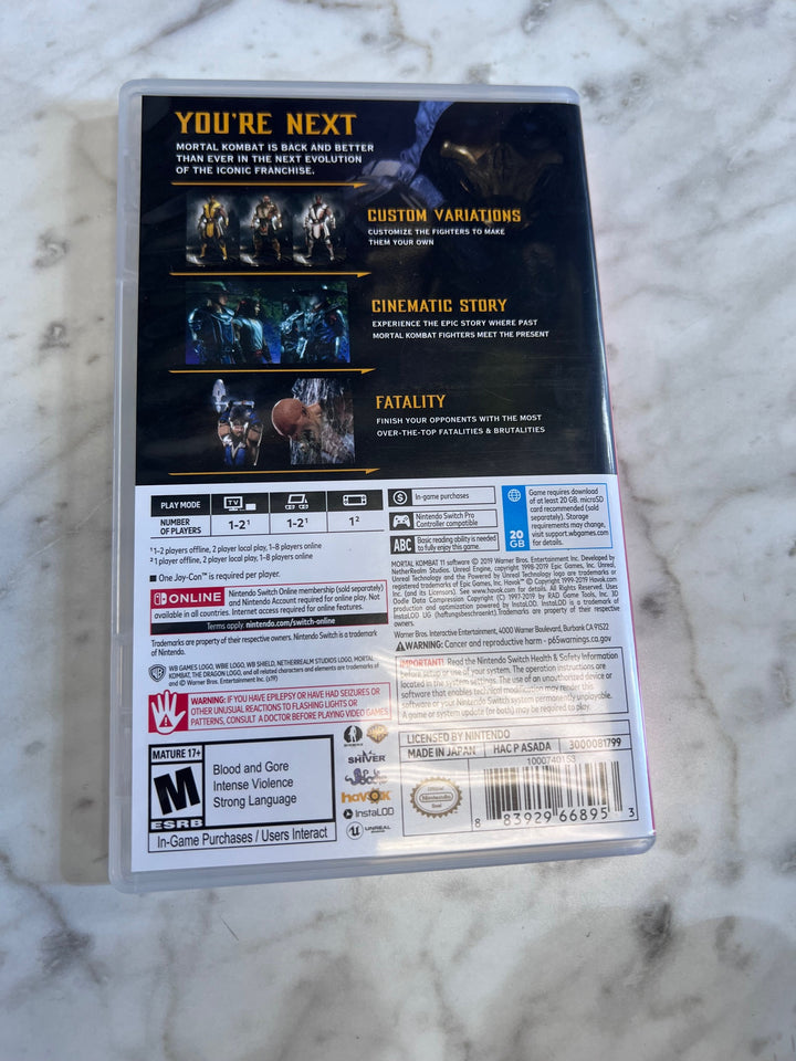 Mortal Kombat 11 Nintendo Switch CASE ONLY CO91025
