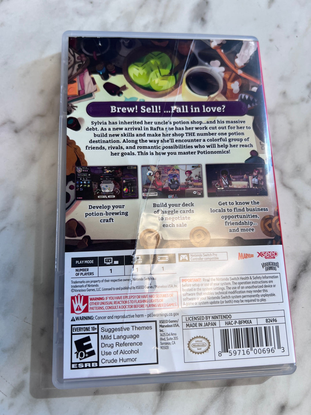 Potionomics Masterwork Edition NO GAME/DAMAGE READ ME Nintendo Switch  CO91025