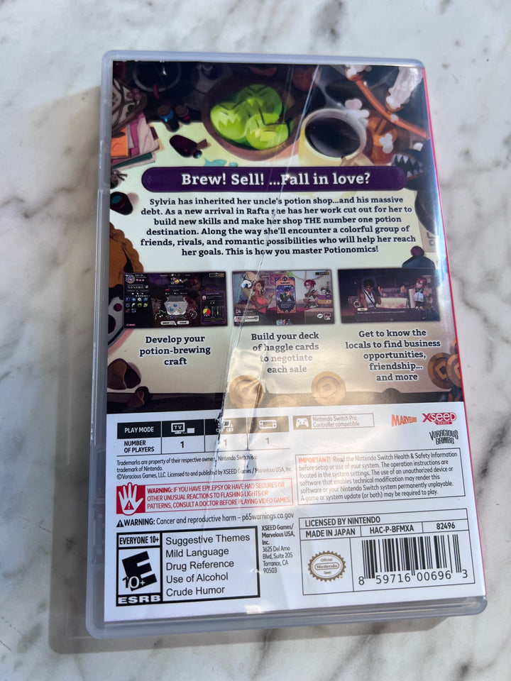 Potionomics Masterwork Edition NO GAME/DAMAGE READ ME Nintendo Switch  CO91025
