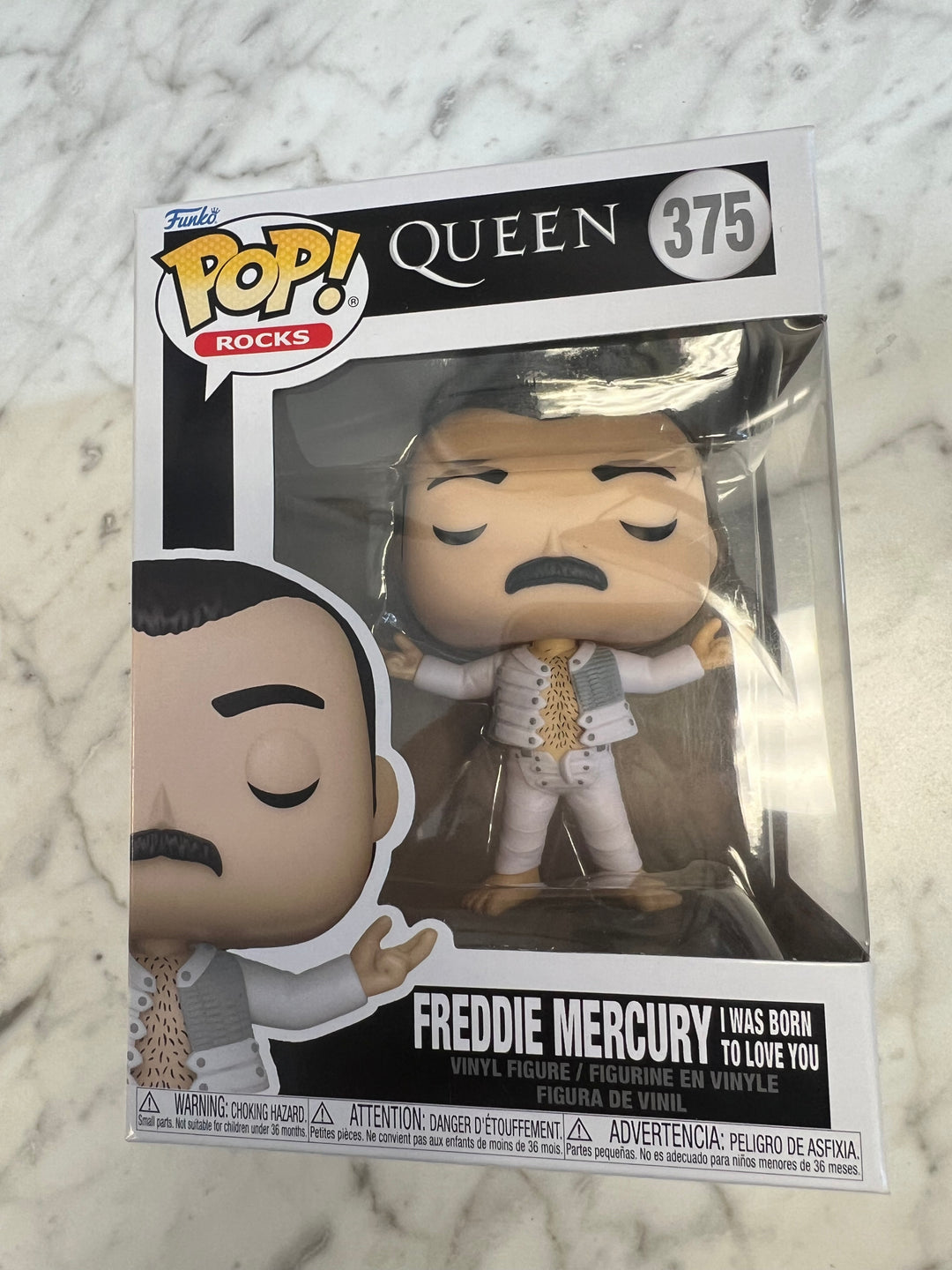 Funko Pop Rocks - Freddie Mercury Queen (I Was Born To Love You) Figure # 375 FP82924