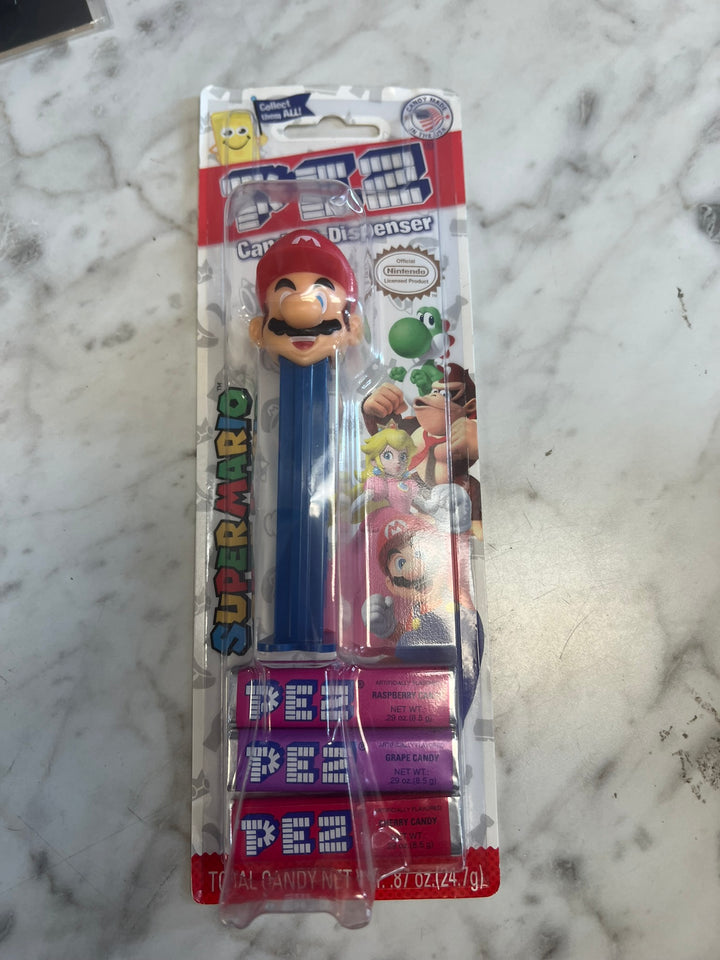 2017 PEZ Super Mario Dispenser + 3 Candy Refills - Nintendo Mario Blister Pack NT7226