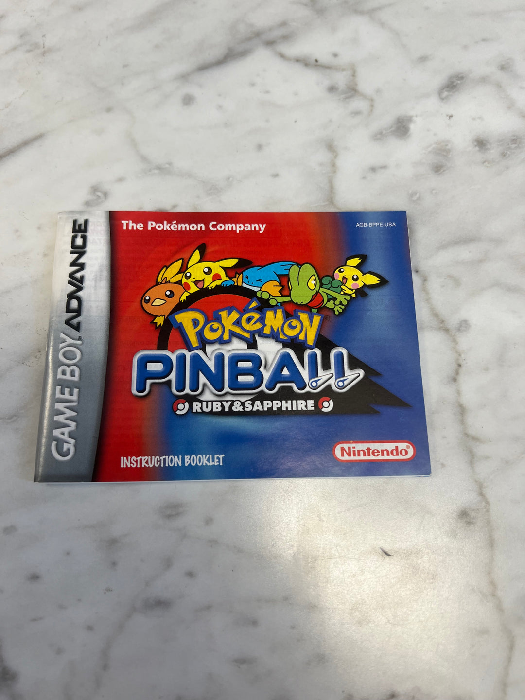 Pokemon Pinball Ruby & Sapphire Game Boy Advance Manual Only  DU61624