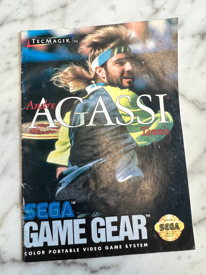 Andre Agassi Tennis for Sega Game Gear Instruction Booklet Manual Only MO82924