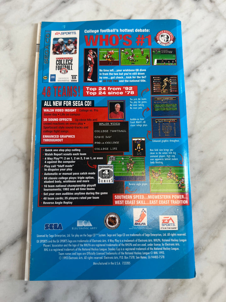 NHL '94 For Sega CD Instruction Booklet Manual Only MO82924