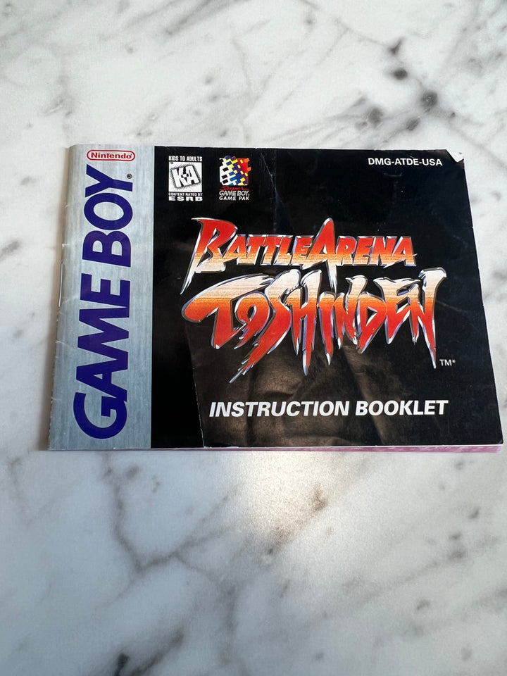 Battle Arena Toshinden Game Boy Instruction Manual Booklet ONLY MO82924