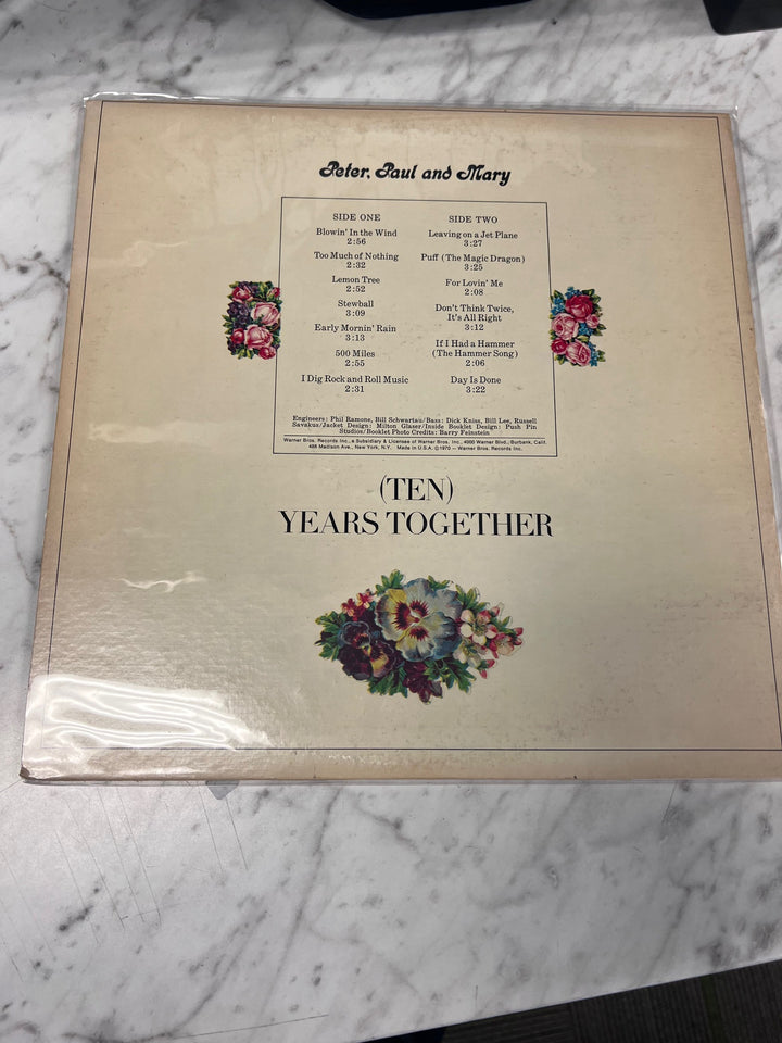 Peter, Paul & Mary - The Best Of Ten Years Together (VG+) Condition Vinyl Record BOS91125