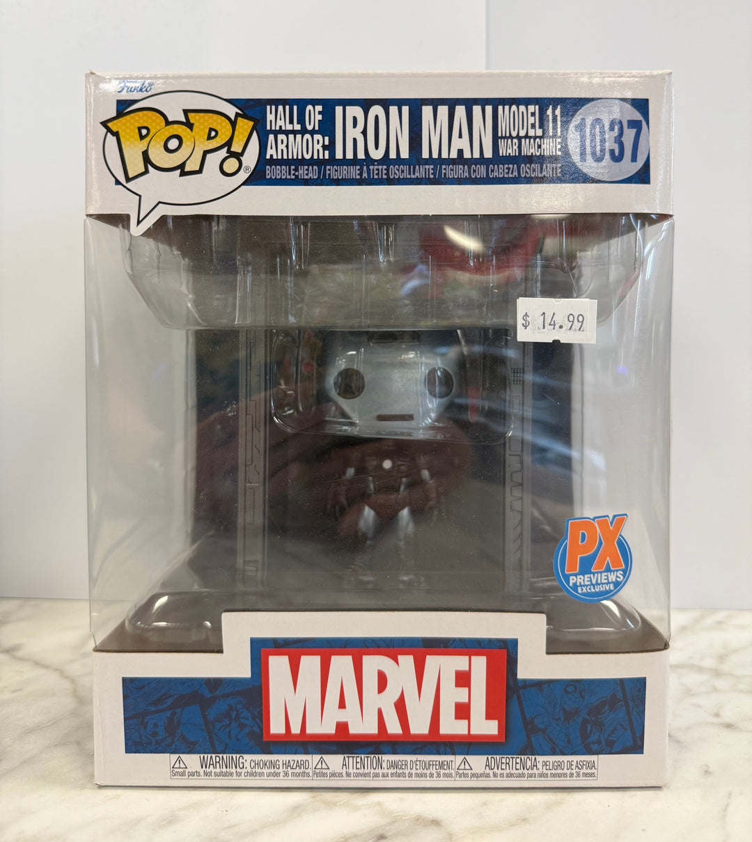 Funko Pop! Hall of Armor: Iron Man Model 11 War Machine #1037 - Marvel (PX Previews) FP52426