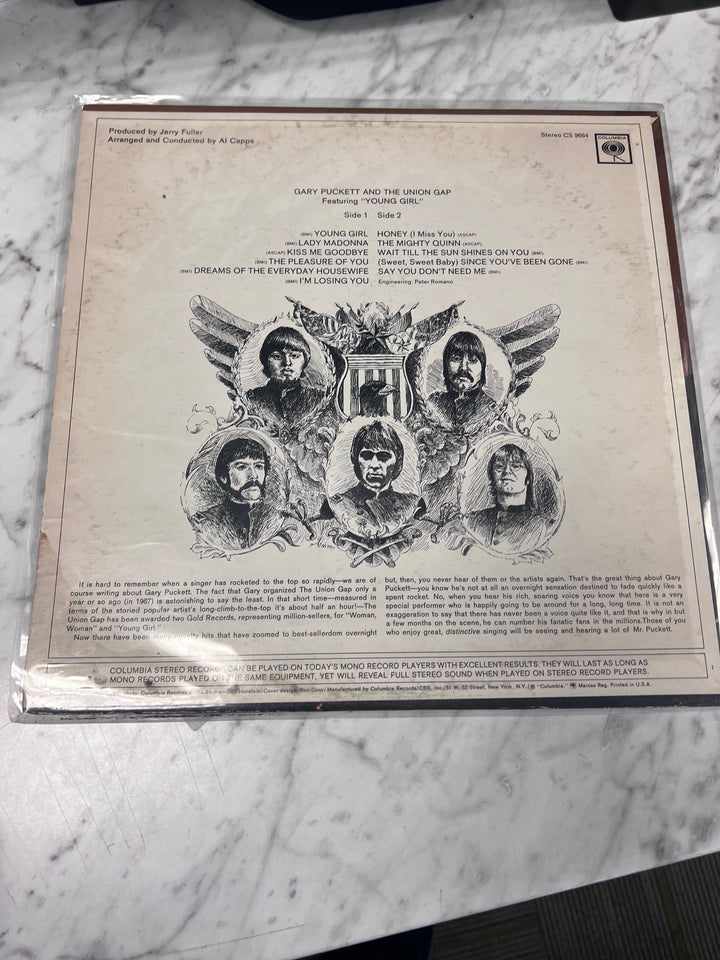 Gary Puckett and the Union Gap Featuring Young Girl (NM) Condition Vinyl Record BOS91125