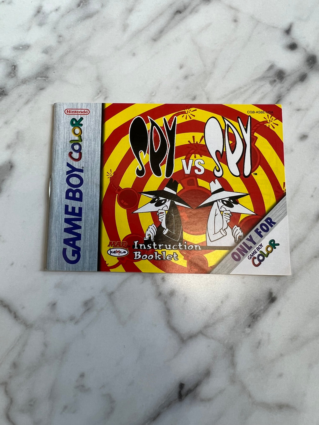 Spy Vs Spy For Game Boy Color  Instruction Booklet Manual Only MO82924