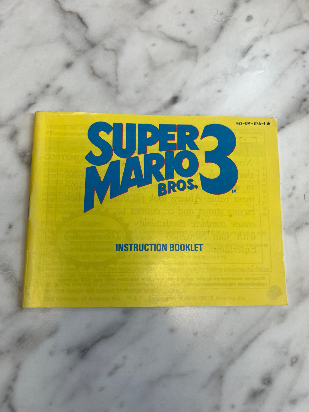 Super Mario Bros 3 for Nintendo Entertainment System NES Instruction Booklet Manual Only MO82924