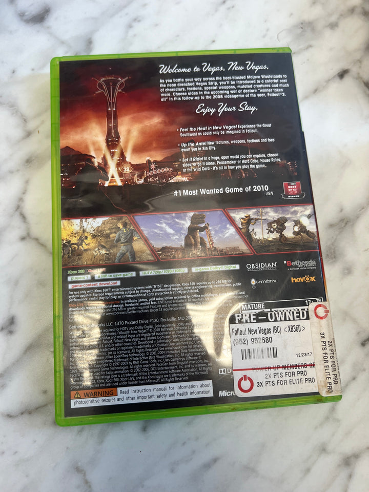 Fallout New Vegas Xbox 360 Case and Manual Only No Game         DO61624