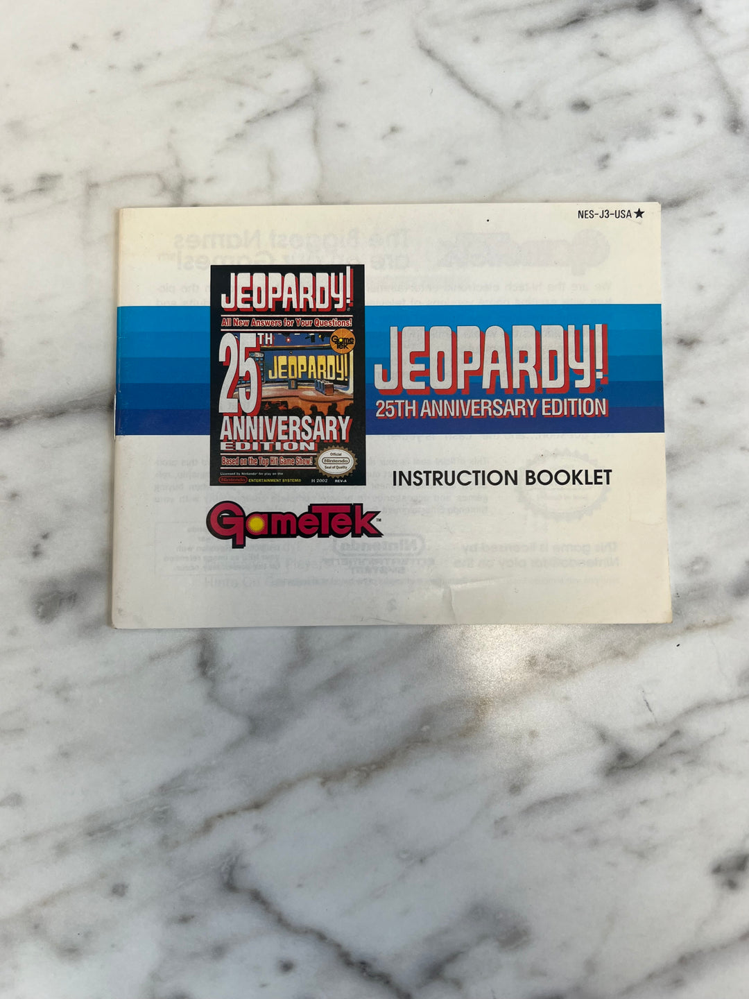 Jeopardy! 25th Anniversary Edition Nintendo Entertainment System NES Instruction Booklet Manual Only MO82924