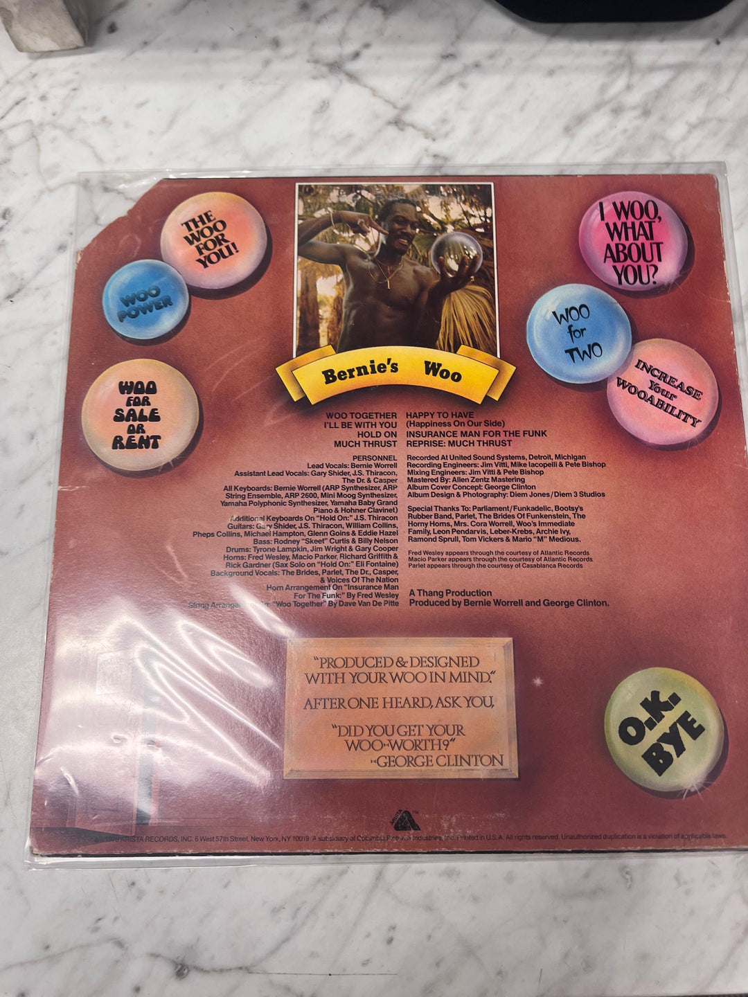 Bernie Worrell - All the Woo in the World (VG+) Condition Vinyl BOS91125