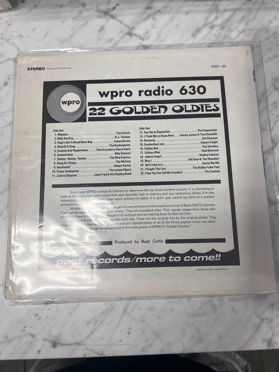 Various Artists - WPRO 22 Golden Oldies 22 (NM) Condition Vinyl BOS91125
