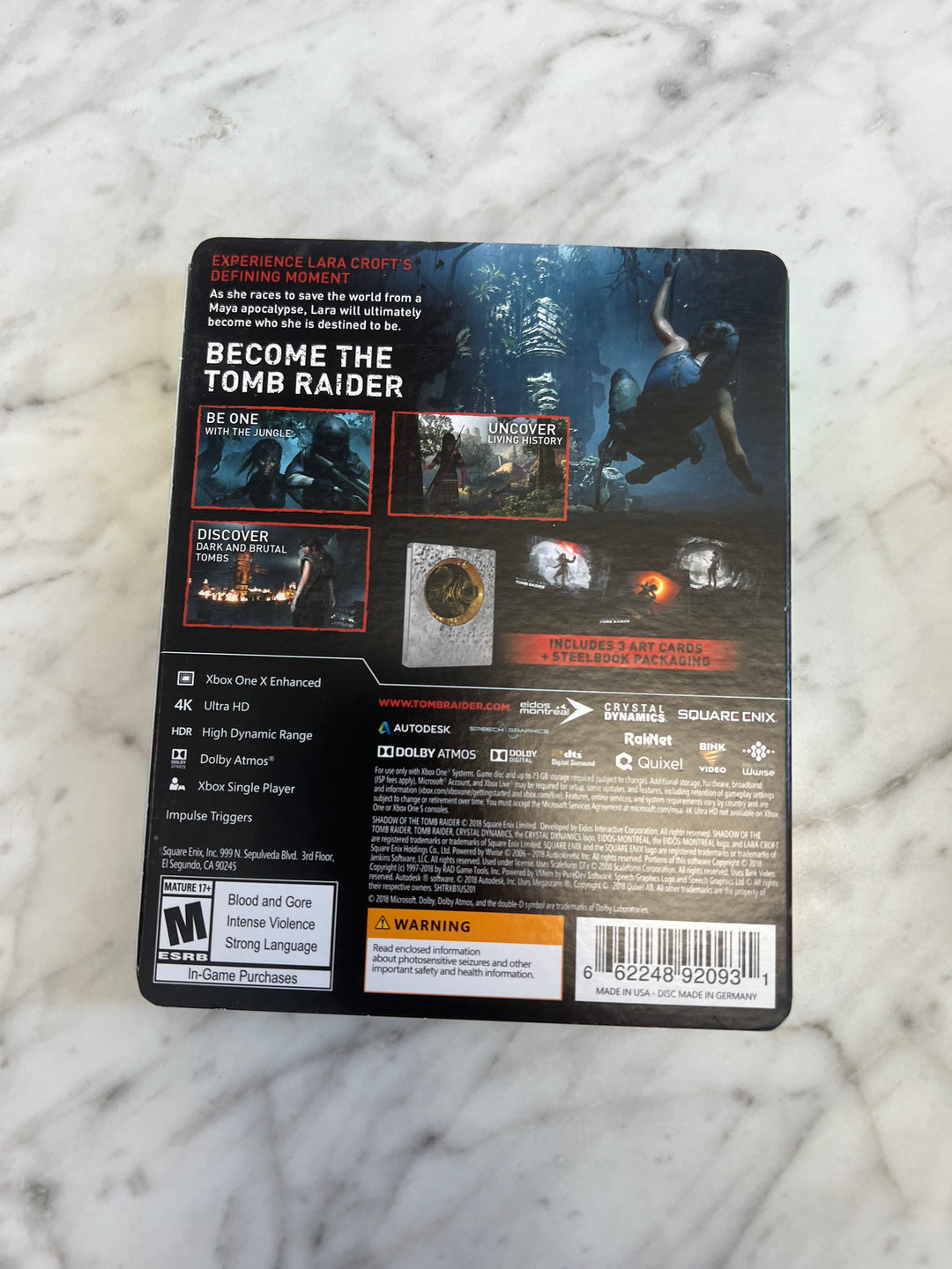 Shadow of the Tomb Raider XBox One Steelbook Only No Game    DO61624