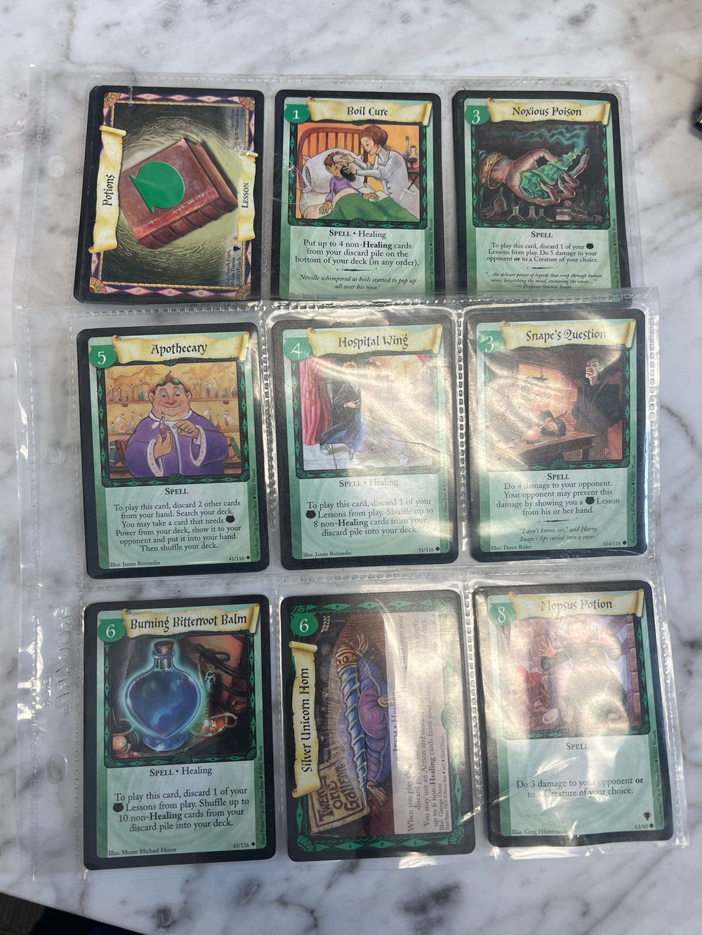 Lot of 50 Assorted Harry Potter Trading Card Game Cards Warner Bros 2012 DU9124