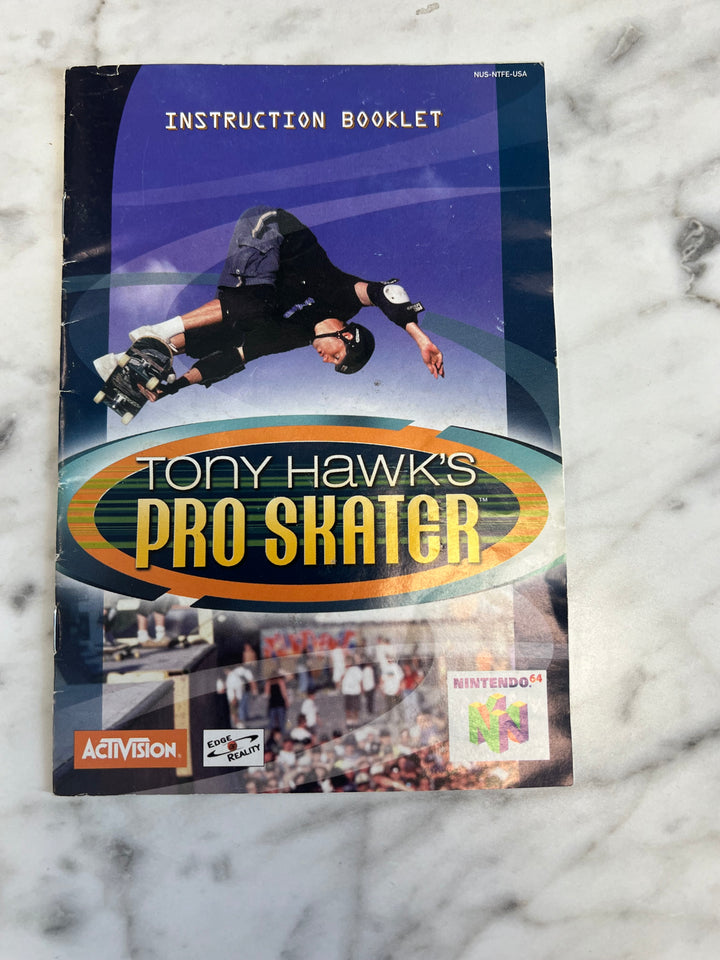 Tony Hawk's Pro Skater for Nintendo 64 N64 Manual Only No Game DU9124