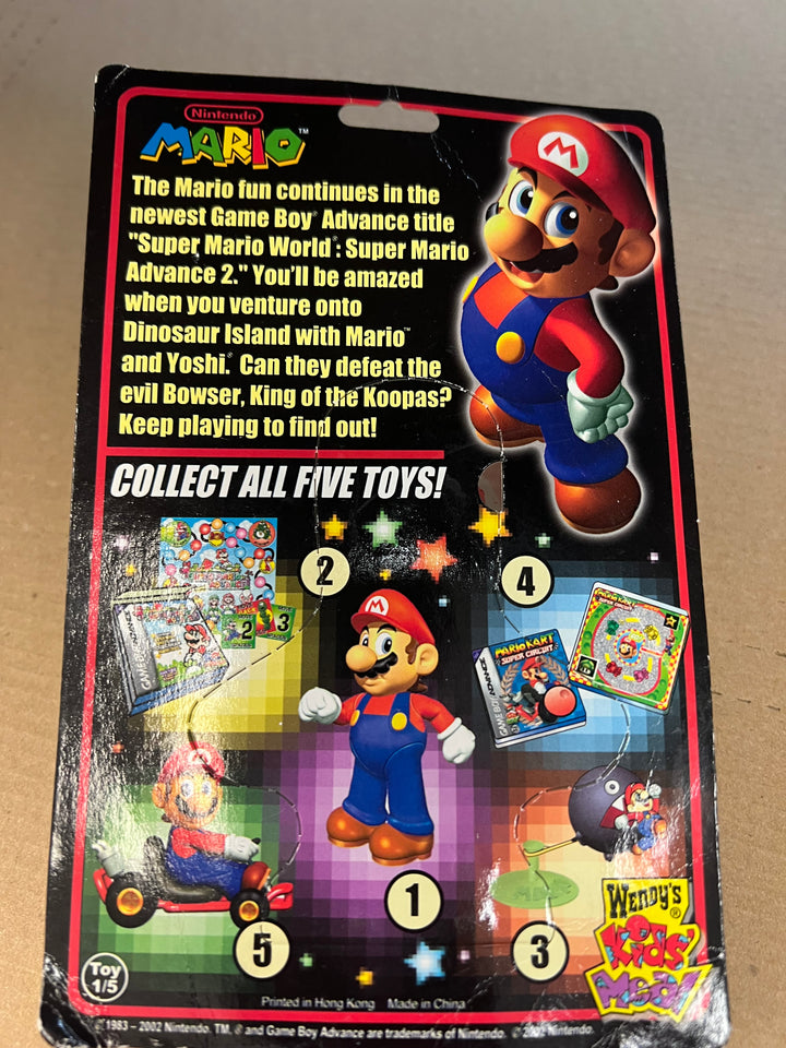 Super Mario World Súper Mario Advance Wendy’s Kids Meal Figure 2002 - SEALED